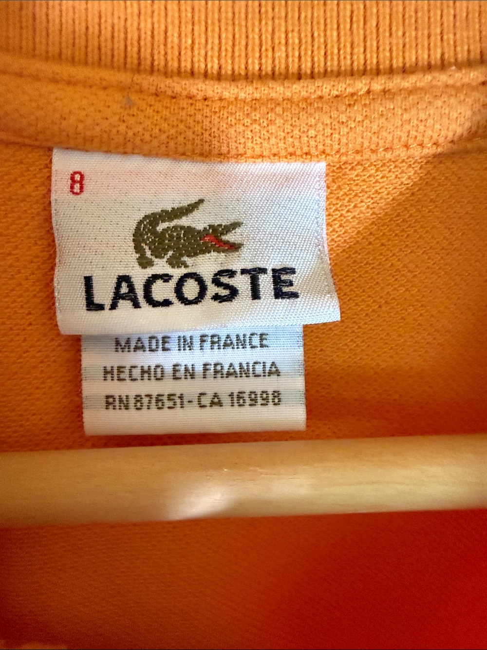 🔥 Classic Lacoste Piqué Polo Shirt – Vibrant Orange XXL/XXXL - Picture 2 of 12